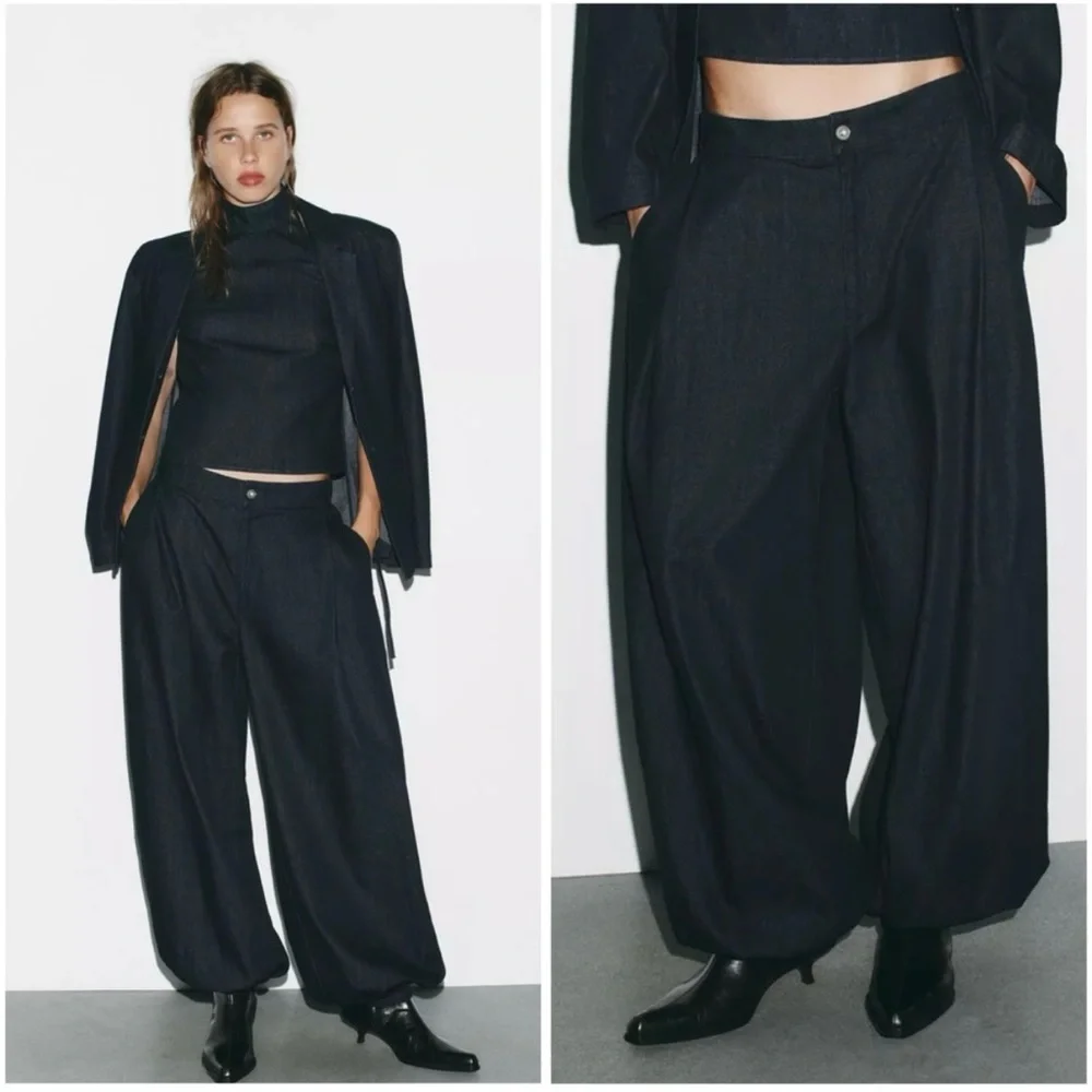 Zara trf wife leg bomhah pants - Picture 7 of 8